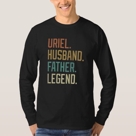 Uriel Husband Father Legend Father's Day Retro Tシャツ (正面)
