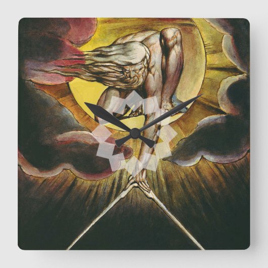 Urizen -ウィリアムブレイク-幾日の古代 スクエア壁時計 (正面)