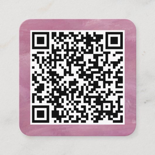 URLにリンクされた個人用QRコード スクエア名刺 (正面)