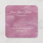 URLにリンクされた個人用QRコード スクエア名刺 (裏面)