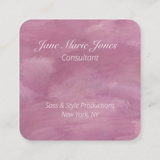 URLにリンクされた個人用QRコード スクエア名刺 (裏面)