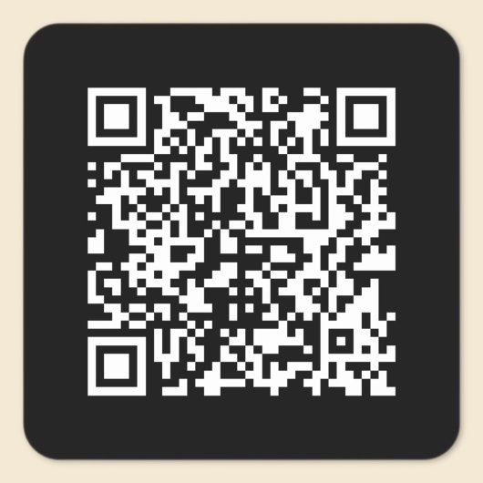 URLの入力とスキャン可能なQRコードの作成 |白黒 スクエアシール