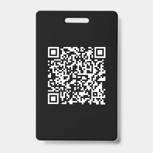 URLの入力とスキャン可能なQRコードの作成 白黒 バッジ