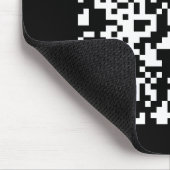 URLの入力とスキャン可能なQRコードの作成 |白黒 マウスパッド (コーナー)