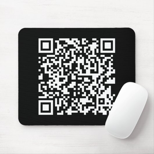 URLの入力とスキャン可能なQRコードの作成 |白黒 マウスパッド (マウス)