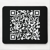 URLの入力とスキャン可能なQRコードの作成 |白黒 マウスパッド (正面)