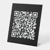 URLの入力とスキャン可能なQRコードの作成 |白黒 台座サイン (正面)