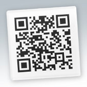 URLを入力して即座に作成されたQRコード ガラスコースター