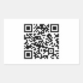 URLを入力して即座に作成されたQRコード 長方形シール (正面)