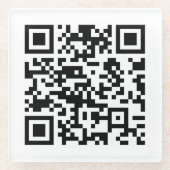 URLを入力してQRコードを即時作成 ガラスコースター (正面)