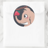 URL付きステッカー ラウンドシール (バッグ)