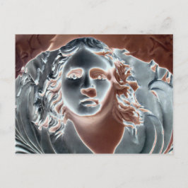 Urn顔銅灰色コンピュータアート ポストカード