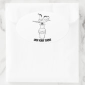 Urn Your Ternsのステッカー 楕円形シール (バッグ)