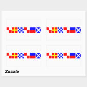 URNU東ミッドランズ海事信号フラグ 長方形シール (シート)