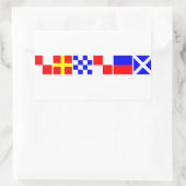 URNU東ミッドランズ海事信号フラグ 長方形シール (バッグ)