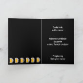 Urodziny – 彼のためのポーランドの誕生日カード カード (内部)