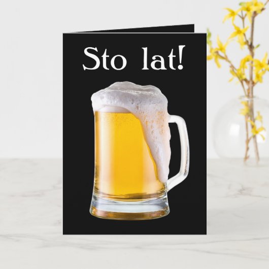 Urodziny – 彼のためのポーランドの誕生日カード カード (黄色い花)