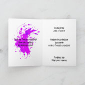 Urodziny – 彼女のためのポーランドの誕生日カード カード (内部)