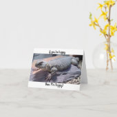 Uromastyxのトカゲあなたはハッピーバースデーカード カード (黄色い花)