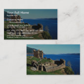 Urquhartの城、ネス湖、スコットランド 名刺 (正面/裏面)