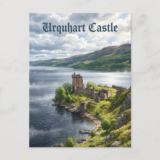 Urquhart Castle イギリス ポストカード (正面)