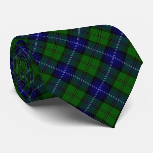 Urquhart tartan blue green plaid ネクタイ (ロール)