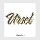 Ursel black gold Lettering Aufkleber Sticker シール (シート)