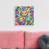 Ursinhos com máscara para o carnaval  キャンバスプリント (インサイチュ (リビング))