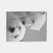 Urso Polar Amor e Cumplicidade フリースブランケット (正面(横))