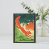 URSSロシアヴィンテージ旅行はがきフォックス狩り ポストカード (スタンド正面)