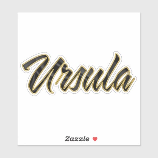 Ursula black gold Lettering Aufkleber Sticker シール (シート)