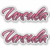 Ursula faded pink Aufkleber Sticker Stickerset シール (正面)