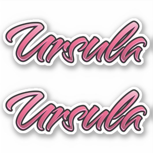 Ursula faded pink Aufkleber Sticker Stickerset シール (正面)