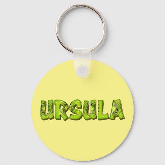 Ursula Name Kiwi Design Schlüsselanhänger キーホルダー (正面)
