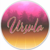 Ursula Vorname Name golden pink Aufkleber Sticker シール (正面)