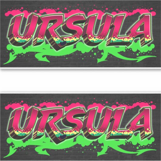 Ursula Vorname Name Graffiti Aufkleber Sticker シール (正面)