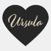 Ursula white gold Handwriting Aufkleber Herz ハートシール (正面)
