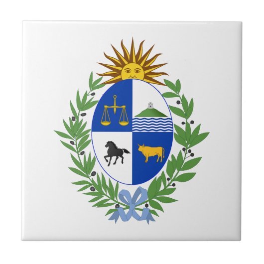 Uruguay country coat arms symbol emblem flag タイル (正面)