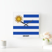 Uruguay Flag Dazzling Patriotic スクエア壁時計 (ホーム)