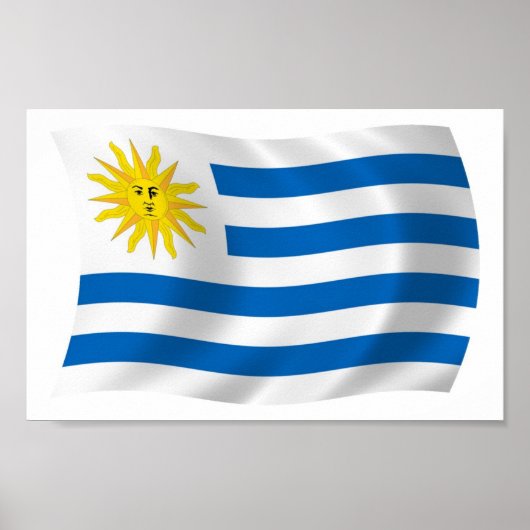 Uruguay Flag Poster Print ポスター (正面)