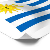 Uruguay Flag Poster Print ポスター (角)