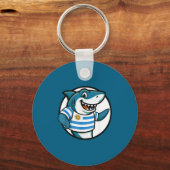 Uruguay Flag Shark Funny Uruguayan  キーホルダー (正面)