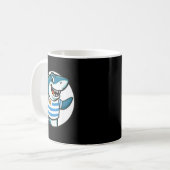 Uruguay Flag Shark Funny Uruguayan  コーヒーマグカップ (正面左)