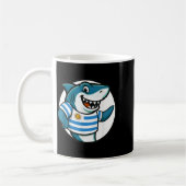 Uruguay Flag Shark Funny Uruguayan  コーヒーマグカップ (左)