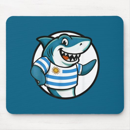 Uruguay Flag Shark Funny Uruguayan  マウスパッド (正面)