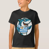 Uruguay Flag Shark Funny Uruguayan  Tシャツ (正面)