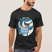 Uruguay Flag Shark Funny Uruguayan  Tシャツ (正面)