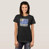 Uruguay Soccer Field Country Flag Uruguayan Pride Tシャツ (正面フル)