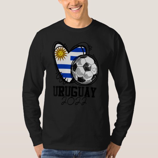 Uruguay Soccer Uruguayan Flag Love Country Pride H Tシャツ (正面)