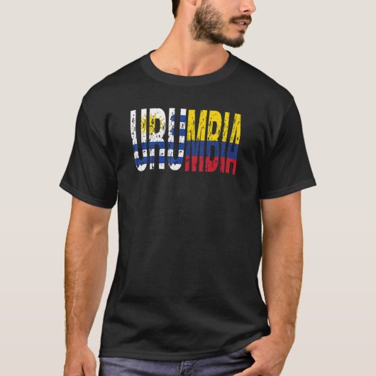 Urumbia Colombia Uruguay Falg Uruguayan Colombian  Tシャツ (正面)